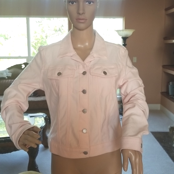 Jessica Simpson Light Pink Lightweight Jacket (Size Large) - Picture 2 of 6